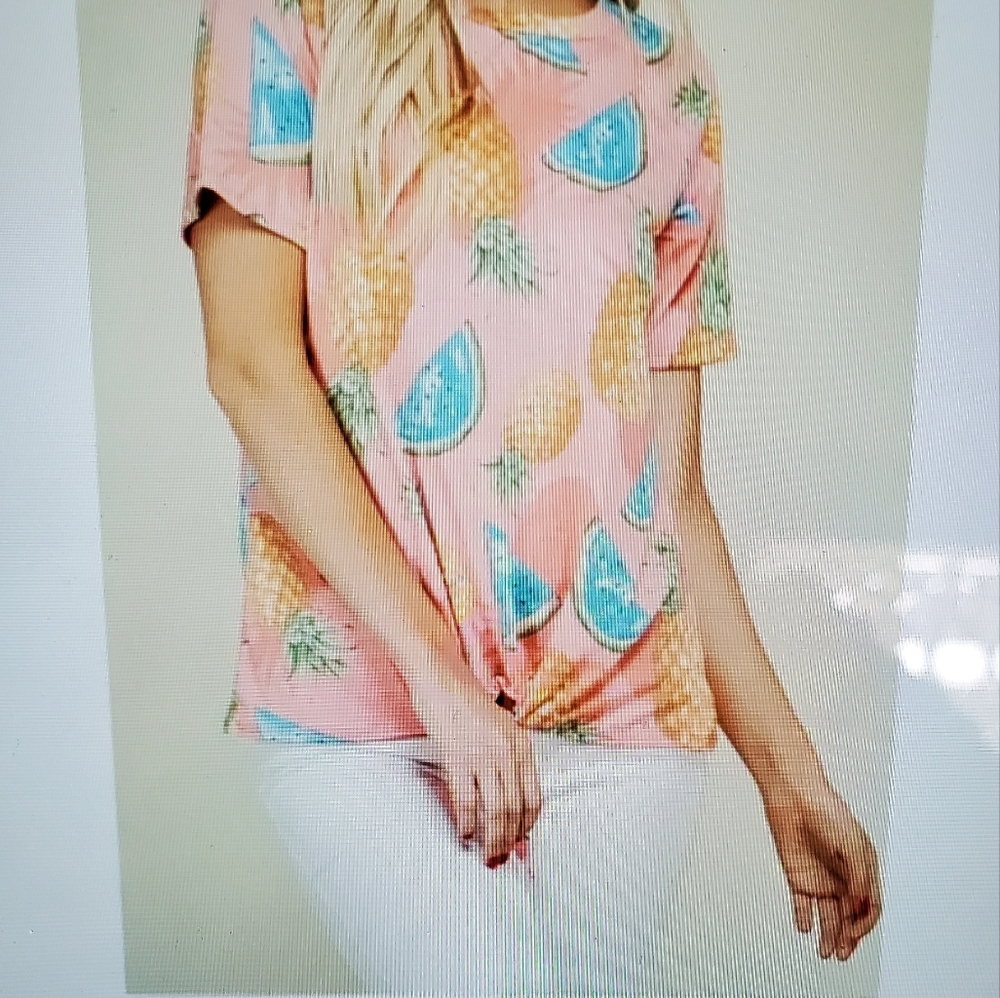A Girl Thing Pink Fruit Print Tee - Picture 2 of 3